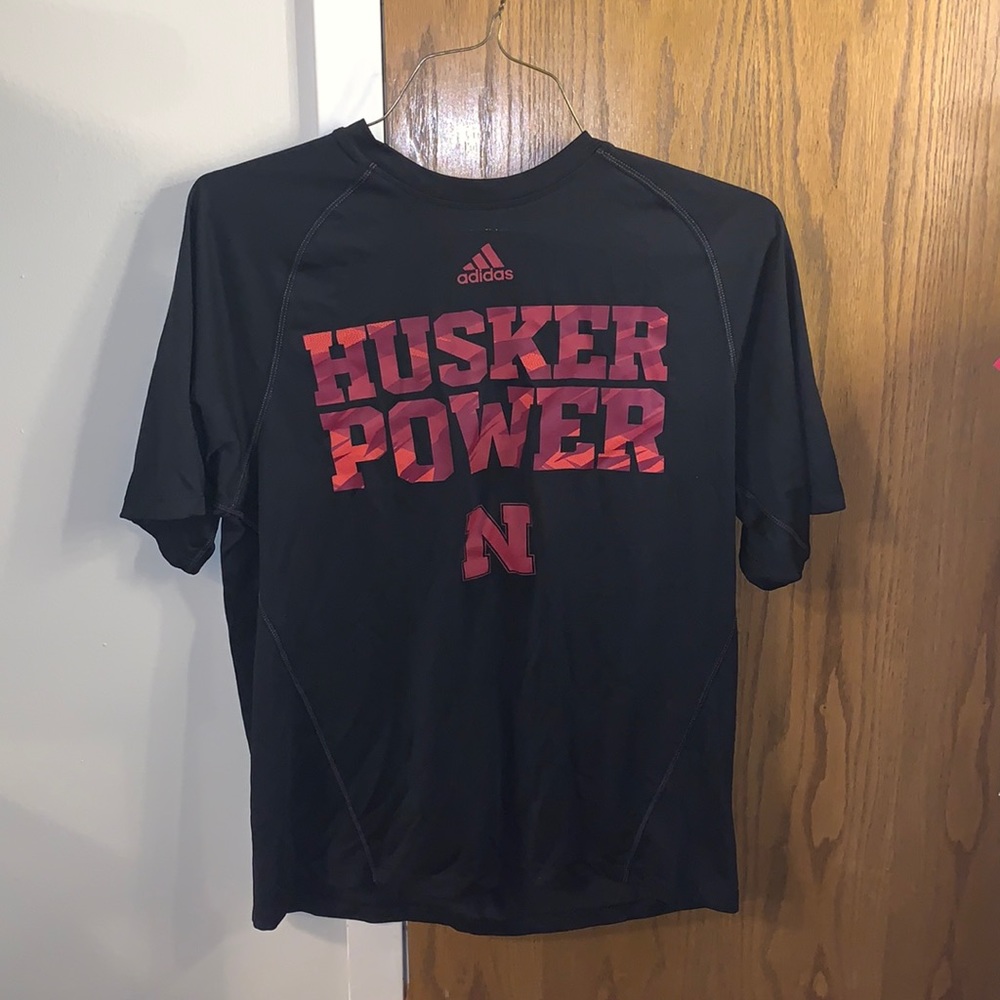 “HUSKER POWER” Adidas climalite t shirt